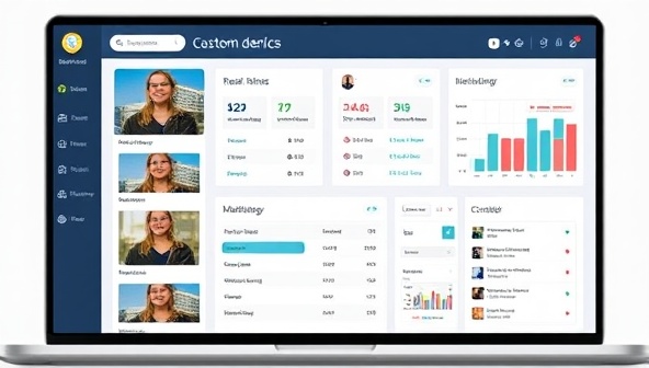 An online marketing agency dashboard displaying real estate client profiles, custom marketing strategies, and engaging social media content calendars, illustrating Realty Reach Solutions' comprehensive and results-driven approach to digital marketing for small real estate businesses.