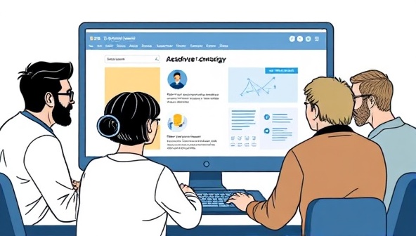 An illustration of a diverse group of users interacting with a website interface using assistive technologies like screen readers and keyboard navigation, emphasizing the inclusive and accessible design approach championed by AccessibleWeb Solutions, creating a digital environment where everyone can access information and services seamlessly.