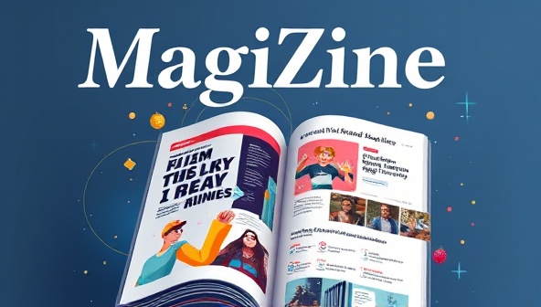 An interactive digital magazine cover featuring dynamic animations and personalized content recommendations, symbolizing the tailored and engaging reading experience provided by MagiZine+ to its subscribers in the digital realm.