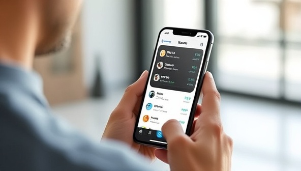 An engaging visual of a user interacting with the FlexAI Fitness app on a smartphone, selecting workout preferences and receiving real-time feedback and recommendations from the AI trainer, showcasing convenience and personalized fitness guidance.