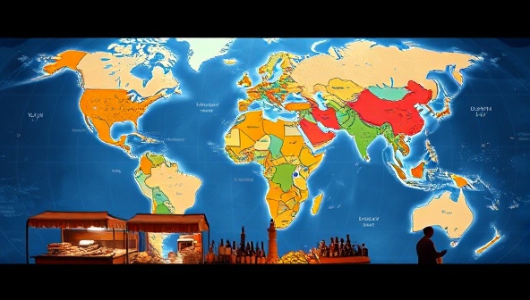 A captivating virtual tour setting featuring a digital map with highlighted culinary hotspots, cultural landmarks, and culinary traditions from different countries, accompanied by images of local dishes, street food vendors, and immersive audio guides, inviting participants to embark on a sensory journey of discovery and exploration through GlobalBite Expeditions.