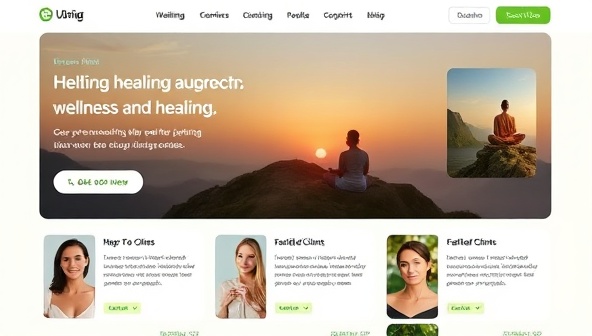 An online platform interface showcasing diverse healing services and practitioners, with calming visuals and testimonials from satisfied clients, highlighting a holistic and personalized approach to wellness and healing.