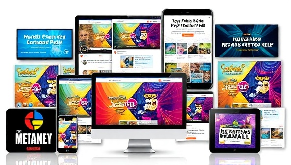A collection of vibrant and eye-catching social media posts displayed on a variety of devices, showcasing the diverse content offerings available through ContentCraze's subscription service.