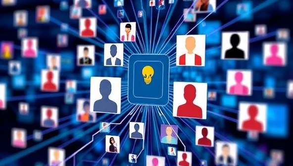 An AI algorithm analyzing influencer profiles and brand data to generate personalized influencer recommendations, showcasing the data-driven and efficient matching process facilitated by InfluencerMatchAI for brands seeking impactful influencer collaborations.