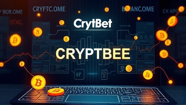 An artistic rendering of a digital exchange platform with cryptocurrency symbols, secure blockchain networks, and transparent betting transactions, symbolizing the innovative and decentralized nature of CryptoBet Exchange as a cryptocurrency betting platform.