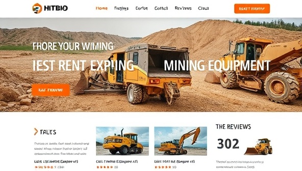 An engaging website interface showcasing a variety of mining equipment available for rent, with clear descriptions, pricing, and user reviews to build trust and credibility.