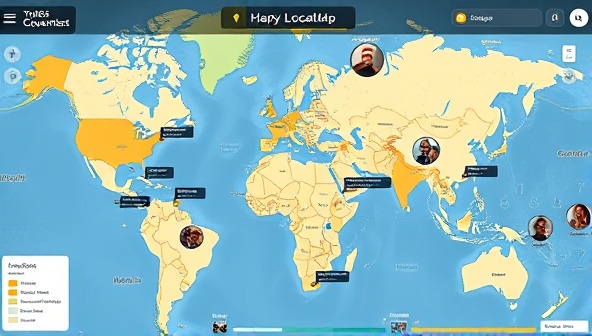 An immersive digital map interface showcasing various storytelling locations with interactive elements and engaging visuals, inviting users to explore and discover the rich tapestry of local narratives on the platform.