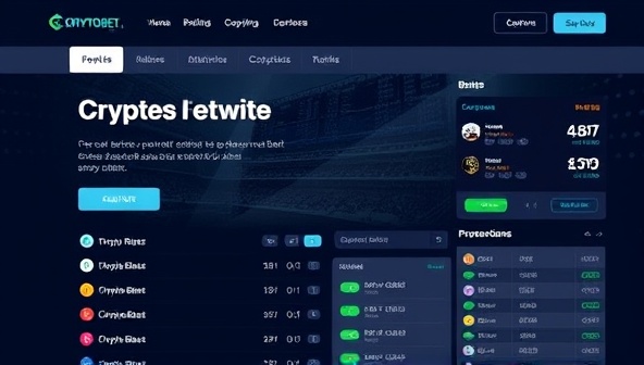 A sleek and modern interface of CryptoBet Exchange showcasing various betting options with cryptocurrency payment methods, highlighting the secure and transparent nature of blockchain technology in online gambling.