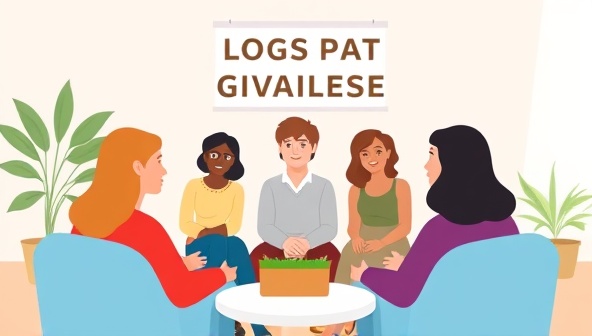 An inclusive and welcoming virtual support group setting, featuring diverse avatars engaging in a group therapy session with a counselor, promoting a sense of community and connection in the online mental health space.