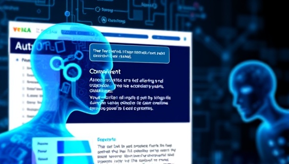 An AI algorithm analyzing a website interface for accessibility features, highlighting areas of improvement and generating a report on compliance with ADA and WCAG guidelines, showcasing the technology-driven approach to website accessibility audits.