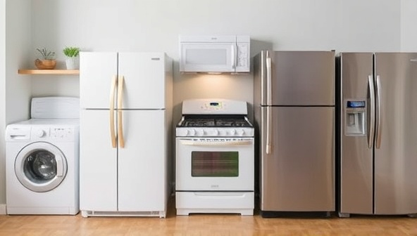 A range of energy-efficient appliances available for rent, showcasing sustainability and cost-saving benefits.