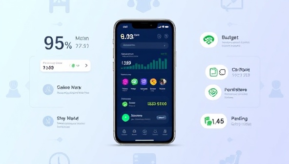 An engaging visualization of a smartphone screen displaying the WealthWise AI app interface, with financial charts, budgeting tools, and investment recommendations, illustrating the platform's intuitive and user-friendly approach to personal finance management.