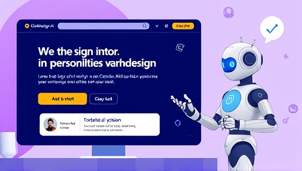 An illustration of a website interface with an AI chatbot engaging with a user, providing personalized recommendations and support, symbolizing the innovative and interactive user experience offered by ChatDesign AI through personalized AI chatbot web design.