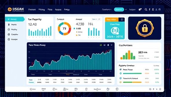 An advanced software dashboard featuring real-time cryptocurrency portfolio tracking, tax reporting tools, and regulatory compliance alerts, designed with blockchain visuals and secure encryption symbols, highlighting the platform's cutting-edge capabilities in digital asset management.