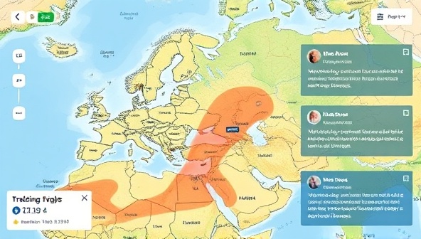 An innovative platform interface displaying a digital map with highlighted mineral rights available for trading, alongside secure blockchain transaction records and user testimonials for credibility.
