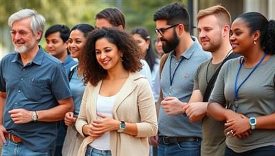 An image of a diverse group of individuals wearing health monitoring devices, engaging in various daily activities, with a tagline 