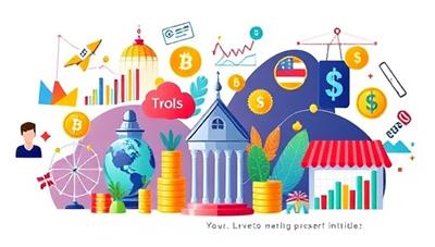 An engaging and colorful graphic showcasing a diverse range of investment options, including stocks, cryptocurrencies, and peer-to-peer lending, with a tagline 