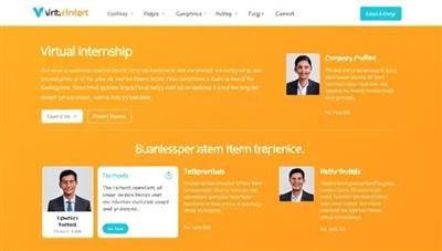 An engaging platform interface showcasing virtual internship listings, interactive company profiles, and student testimonials, highlighting the seamless and empowering experience offered by Virtual Intern Connect to both interns and companies.