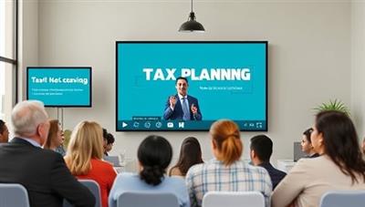 An engaging visual of a virtual tax planning workshop conducted on a video conferencing platform, featuring a diverse group of small business owners, a tax expert presenting tax-saving tips on a shared screen, and interactive polls for audience participation, symbolizing collaborative learning and expert guidance in tax planning for entrepreneurs.