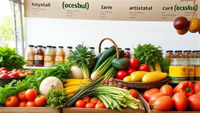 A vibrant online marketplace interface showcasing a variety of fresh fruits, vegetables, and artisanal products from local farms, with a user-friendly design and farm profiles highlighting the people behind the produce, fostering a sense of community and transparency.