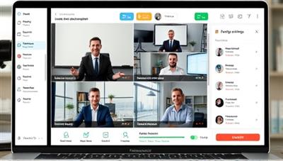An online learning environment with professionals engaged in virtual workshops, with interactive tools and progress trackers visible on the screen, illustrating a dynamic and practical approach to skill development.