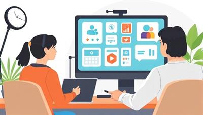 A virtual tutoring session illustration featuring a student and a specialized tutor engaging in an interactive online lesson, with digital tools and resources related to the subject displayed on the screen, emphasizing personalized learning and expertise.