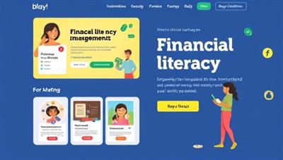 An interactive digital platform showcasing colorful financial literacy modules and tools designed for teenagers, with engaging animations and characters to make learning about money management fun and relatable, emphasizing empowerment and skill-building for young individuals.