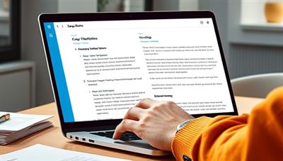 An artistic depiction of a college student typing on a laptop with the EssayElevate platform open, showing AI-powered writing suggestions and grammar corrections in real-time, fostering a productive and efficient essay writing process for students seeking academic support.