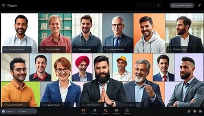 An online forum interface showcasing diverse avatars of real estate investors engaging in discussions, sharing insights, and exchanging investment tips, creating a vibrant and interactive community environment.