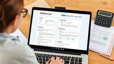An image of a tax consultant providing virtual tax resolution assistance to a client via video call, with tax documents and calculators in the background, showcasing the professional and supportive approach of TaxResolve Virtual in resolving tax challenges for clients.