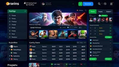 An eye-catching digital interface displaying various eSports games, odds, and betting options, with animated graphics and a futuristic design to appeal to gamers and betting enthusiasts.