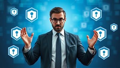 An image of a virtual tax representative confidently defending a client's case during a tax audit, with digital security icons surrounding them, symbolizing protection and expertise in tax audit representation, instilling trust and assurance.