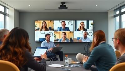 A virtual career bootcamp session with participants engaged in group discussions, individual exercises, and networking activities facilitated by a career coach, creating a dynamic and supportive environment for professional growth and development.
