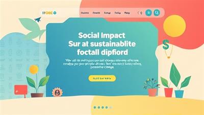 An artistic portrayal of a website interface incorporating elements of social impact and sustainability, featuring vibrant colors, symbolic icons, and impactful visuals that convey the mission and values of Impactful Designs Co. in creating purpose-driven web solutions for positive change.