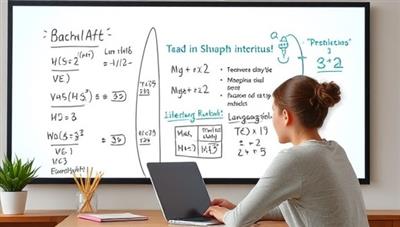 An online tutoring session with a student and a virtual tutor interacting through a digital whiteboard, solving math problems, discussing literature analysis, or practicing language skills, fostering a dynamic and engaging learning environment for academic success.