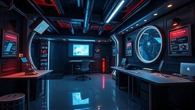 An exhilarating virtual reality escape room scenario where a player interacts with virtual objects, solves puzzles, and unlocks hidden clues in a futuristic setting, encapsulating the essence of immersive gaming.