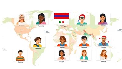 An engaging visual of language learners from different countries interacting on the LinguaLink Exchange platform, engaging in virtual language exchange sessions with cultural elements, linguistic exercises, and virtual travel experiences, fostering a collaborative and enriching language learning environment.