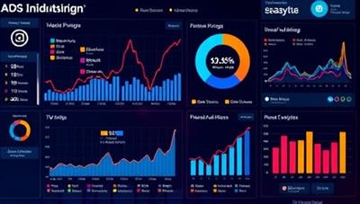 An image showing a digital dashboard with interactive data visualizations and real-time ad performance metrics, illustrating the power and precision of AdInsightPro's targeted advertising analytics platform in optimizing ad campaigns and driving measurable results, capturing the essence of data-driven decision-making in advertising strategies.