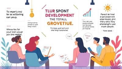A dynamic digital illustration of an online personal development workshop, featuring diverse participants engaging in group activities, sharing insights, and setting personal goals, with motivational quotes and growth symbols in the background, inspiring a sense of empowerment and transformation.