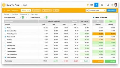 A digital visualization of a construction project estimation software interface, displaying detailed cost breakdowns, material quantities, and labor estimates for a building project, with interactive features for customization and real-time updates, conveying precision and efficiency in project planning.