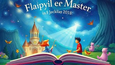 An enchanting book cover illustration featuring a whimsical world with personalized characters, inviting readers to embark on a magical storytelling journey.
