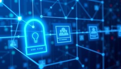An illustration of a secure blockchain network with digital credentials being verified and validated in real-time, showcasing transparency and trust in credential verification processes.