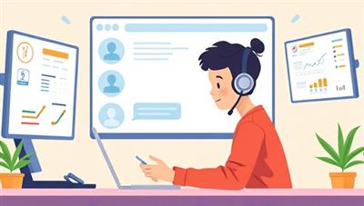 An illustration of a student receiving virtual tutoring from a friendly AI tutor, surrounded by digital screens displaying personalized lesson plans and progress reports, showcasing innovation and individualized learning.