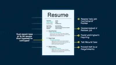 An animated graphic showing a resume being scanned and optimized by AI algorithms, with visual indicators highlighting areas of improvement and alignment with job requirements, symbolizing the tool's efficiency in enhancing resume quality.