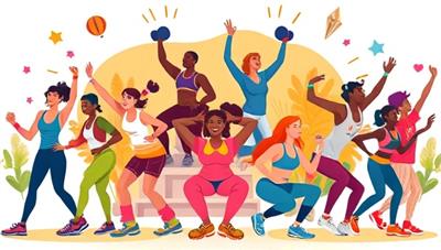 An energetic digital artwork featuring a diverse group of individuals engaging in virtual fitness activities, workout routines, and wellness challenges within the vibrant and supportive community of FitFusion Tribe, promoting a sense of empowerment, motivation, and camaraderie.