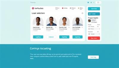 An online platform interface showing diverse profiles of lenders and borrowers, with interactive features for loan selection and progress tracking, illustrating the concept of direct financial support and community empowerment.