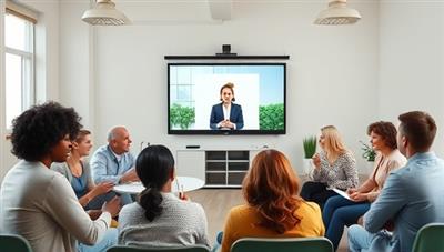 An image of a virtual workshop setting with a diverse group of participants engaging in discussions, taking notes, and interacting with the workshop host on screen, fostering a sense of community, learning, and empowerment in mastering their money mindset.