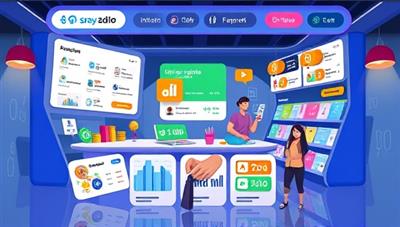An interactive digital marketplace design showcasing various financial services and products, with user-friendly features for comparison and selection, vibrant colors, and a seamless browsing experience, reflecting convenience and choice in financial decision-making.