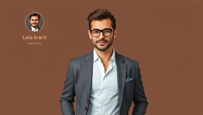 A stylish and professional individual showcasing a cohesive personal brand through a well-curated social media profile, professional attire, and consistent branding across digital platforms, reflecting a strong personal brand image.