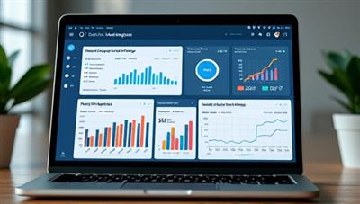 A digital marketing dashboard displayed on a laptop screen, featuring real-time analytics, campaign performance metrics, and engagement data, highlighting the consultancy's data-driven approach and digital expertise in driving marketing success.